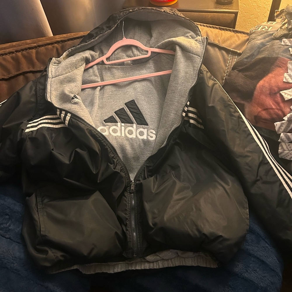 Adidas Black and Gray Jacket
